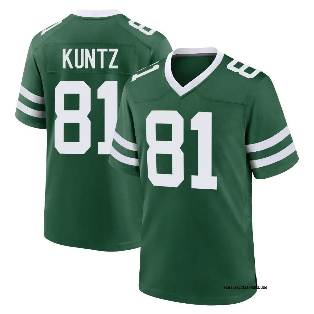 Game Green Men s Zack Kuntz New York Jets Legacy Jersey Jets Store