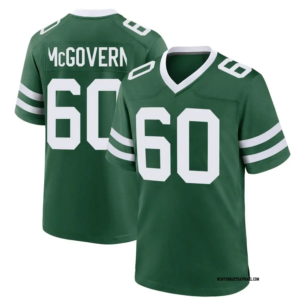 Game Green Youth Connor McGovern New York Jets Legacy Jersey Jets Store