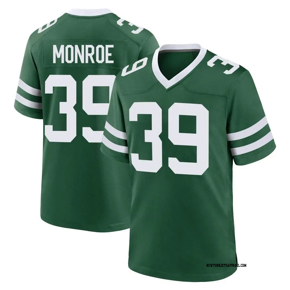 Game Green Youth Jarius Monroe New York Jets Legacy Jersey Jets Store