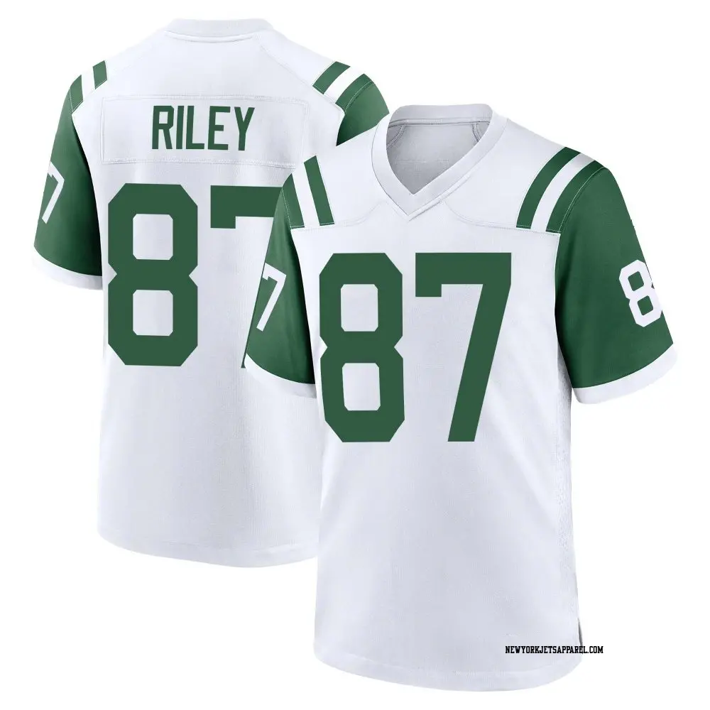 Game White Men s Marcus Riley New York Jets Classic Alternate Jersey Jets Store
