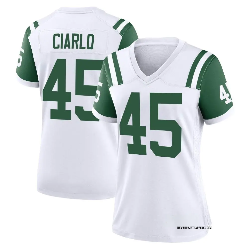 Game White Women's Jimmy Ciarlo New York Jets Classic Alternate Jersey