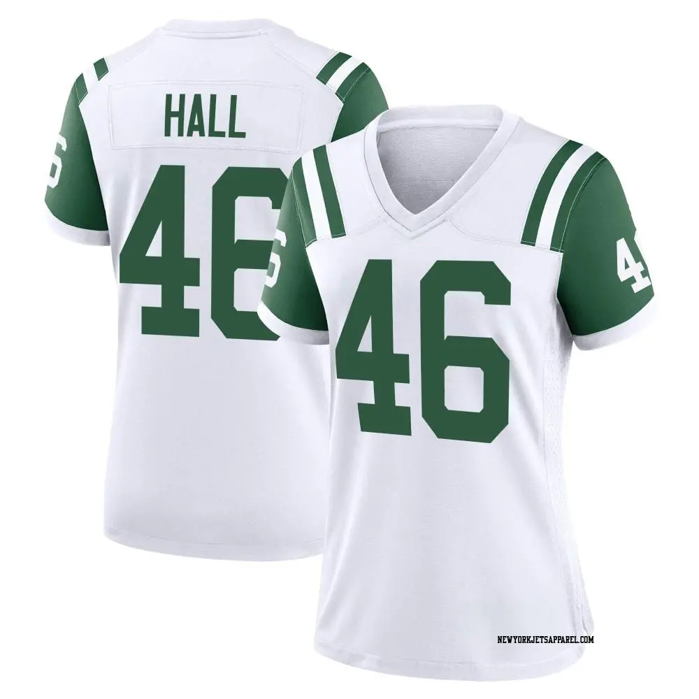 Game White Women's Maalik Hall New York Jets Classic Alternate Jersey