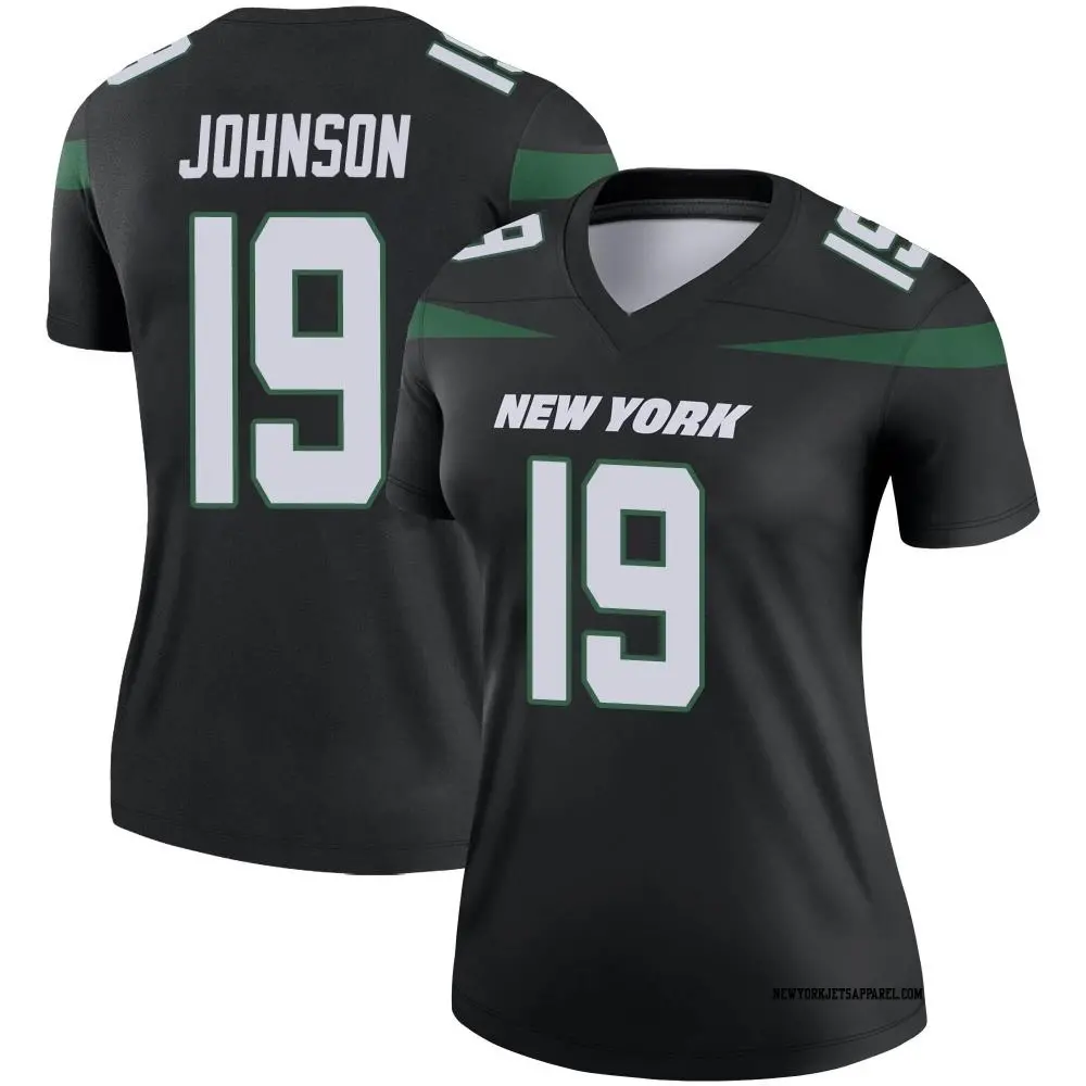 Legend Black Women s Keyshawn Johnson New York Jets Stealth Color Rush Jersey Jets Store