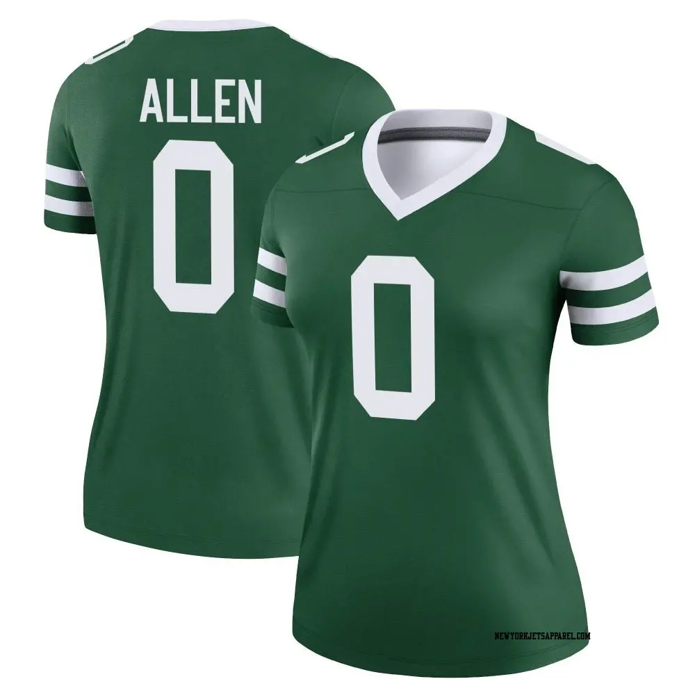 Legend Green Women s Braelon Allen New York Jets Legacy Jersey Jets Store