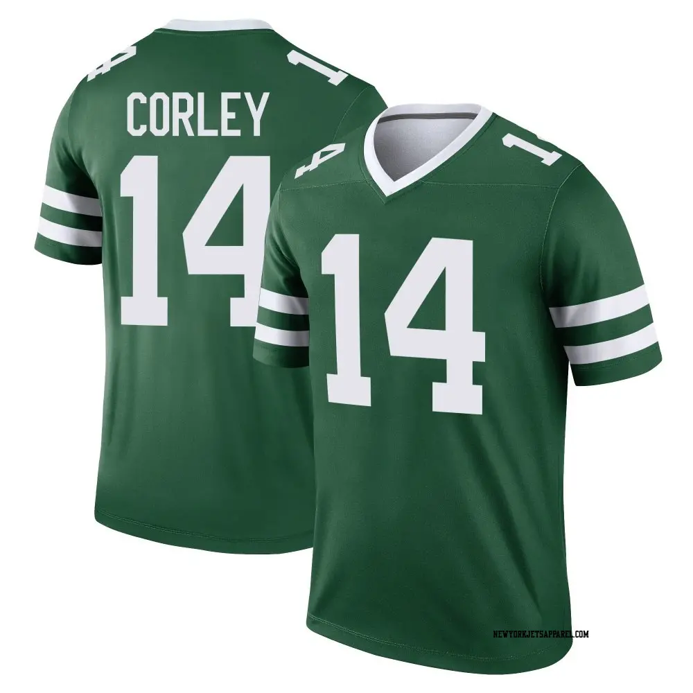 Legend Green Youth Malachi Corley New York Jets Legacy Jersey Jets Store
