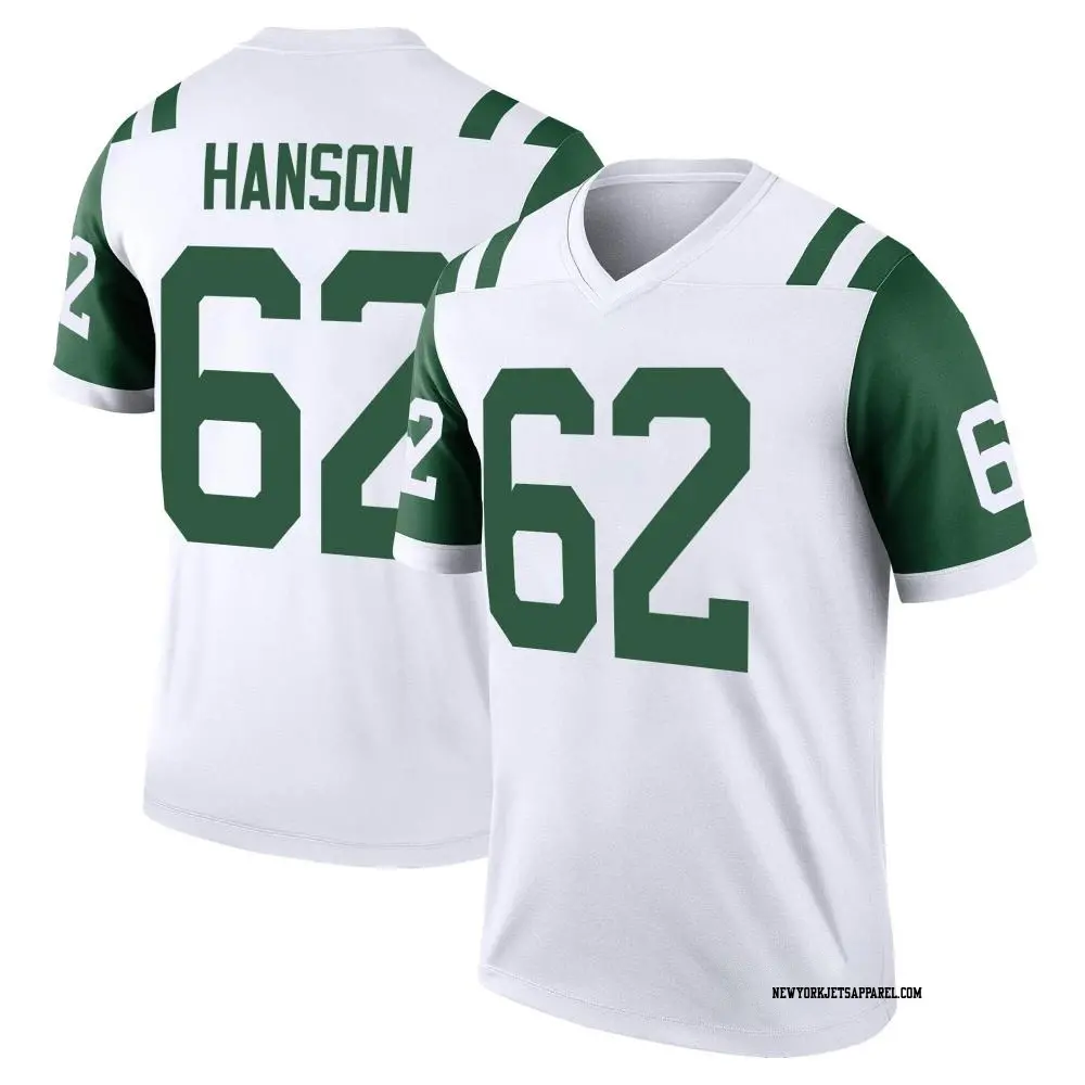 Legend White Men's Jake Hanson New York Jets Classic Alternate Jersey
