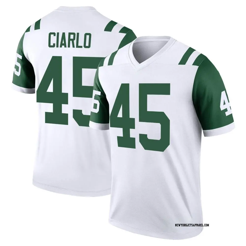 Legend White Men's Jimmy Ciarlo New York Jets Classic Alternate Jersey