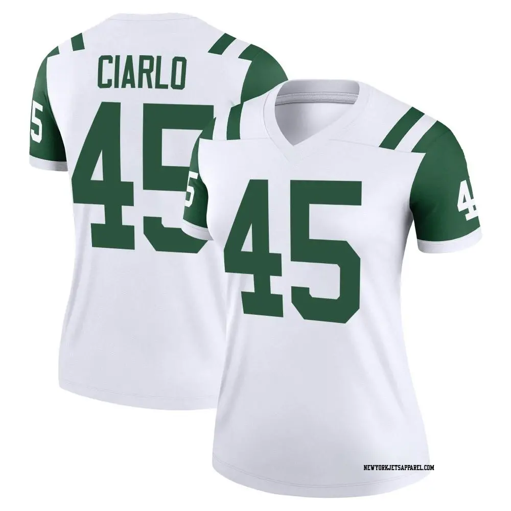Legend White Women's Jimmy Ciarlo New York Jets Classic Alternate Jersey