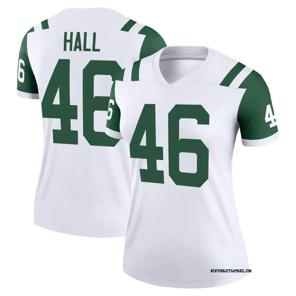 Legend White Women's Maalik Hall New York Jets Classic Alternate Jersey