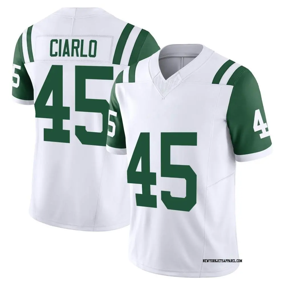 Limited White Youth Jimmy Ciarlo New York Jets Classic Alternate Vapor F.U.S.E. Jersey